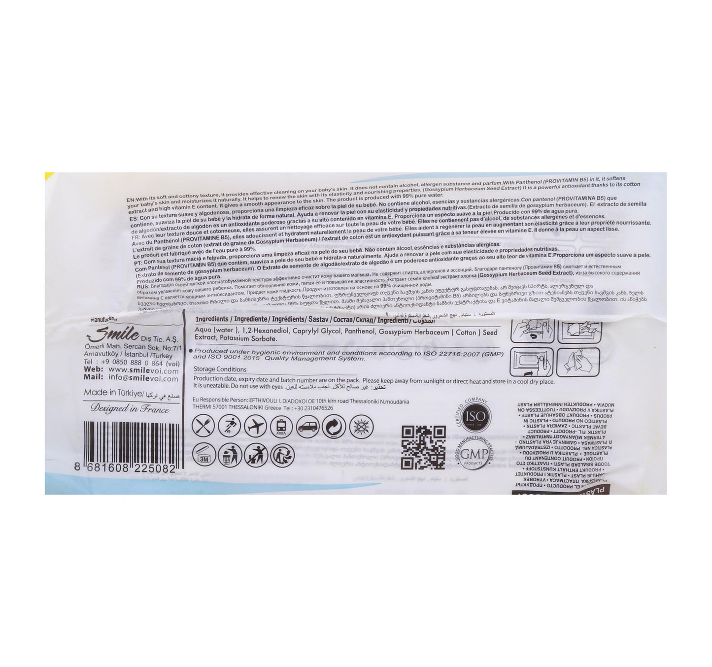 Voi Baby Wet Wipes 99% Pure Water Value Pack 3 x 56 pcs