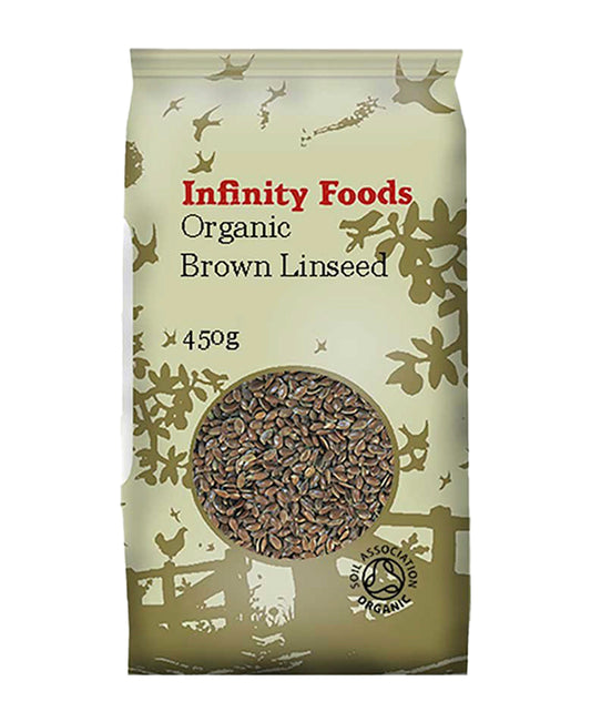 بذور الكتان البنية العضوية من إنفينيتي فودز 450 جم