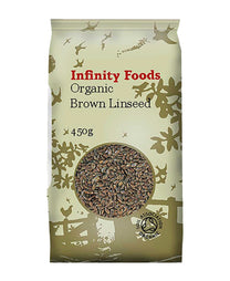 بذور الكتان البنية العضوية من إنفينيتي فودز 450 جم