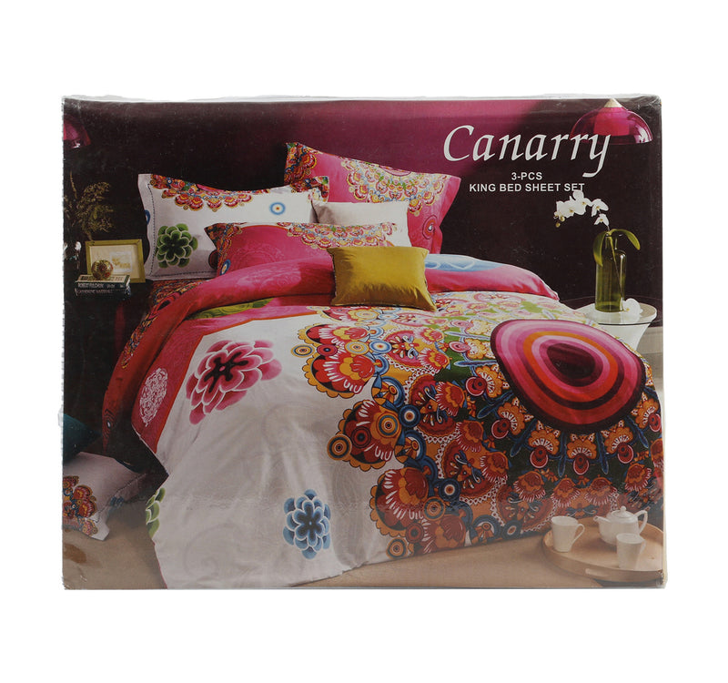 Canarry Bed Sheet King 3pcs Set Assorted