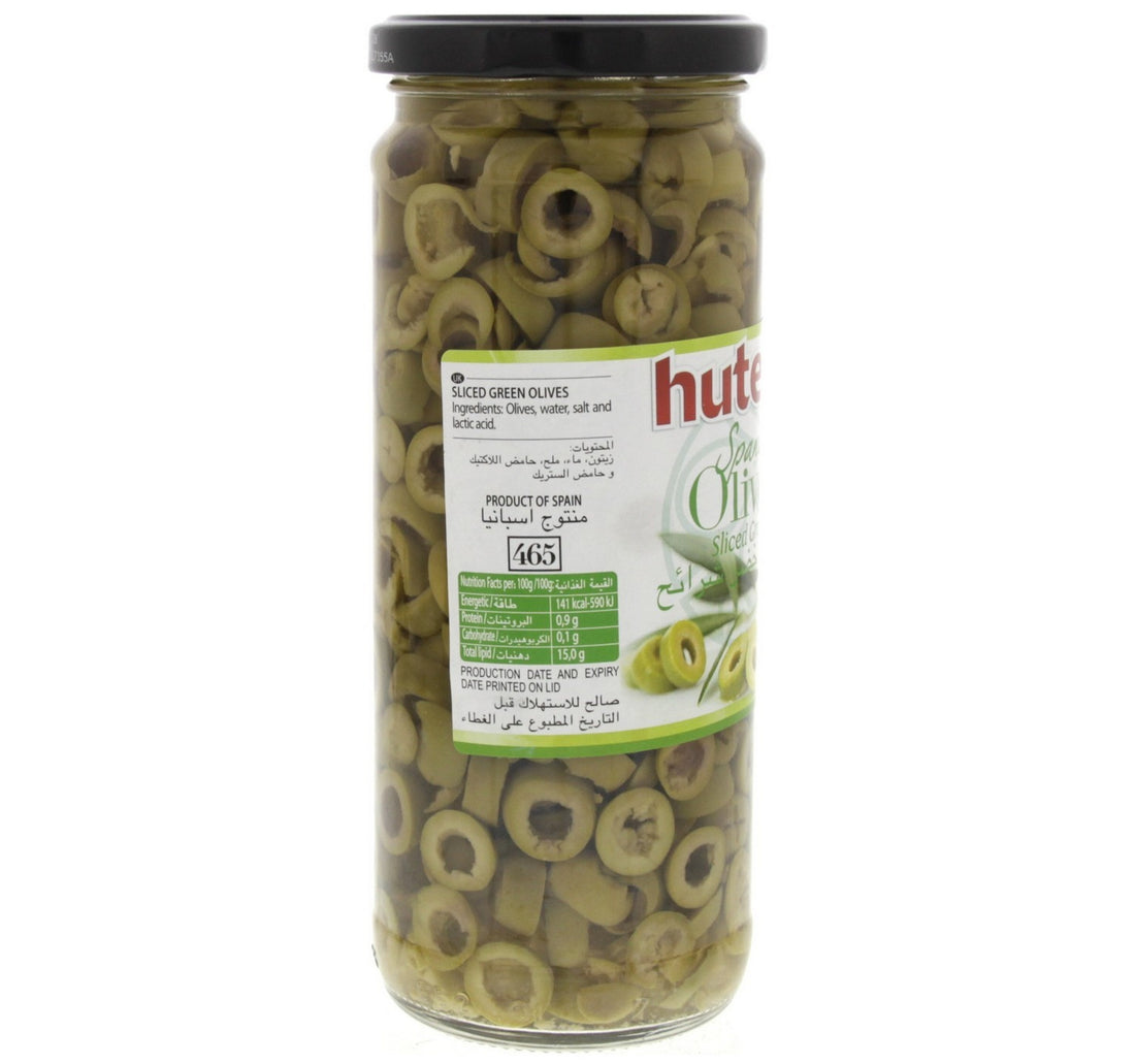 Hutesa Spanish Olives Sliced Green 230 g