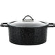 Menzil Granite Coated Cooking Pot with Lid, 24 cm