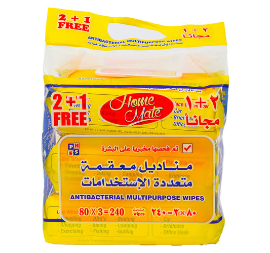 Home Mate All Purpose Wipes 80pcs 2 + 1