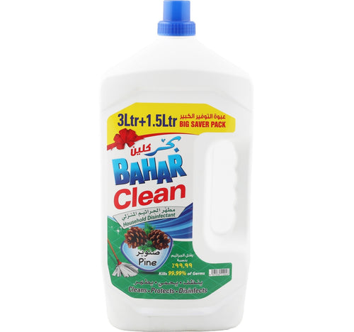 Bahar Clean Disinfectant Pine Value Pack 3 Litres + 1.5 Litres