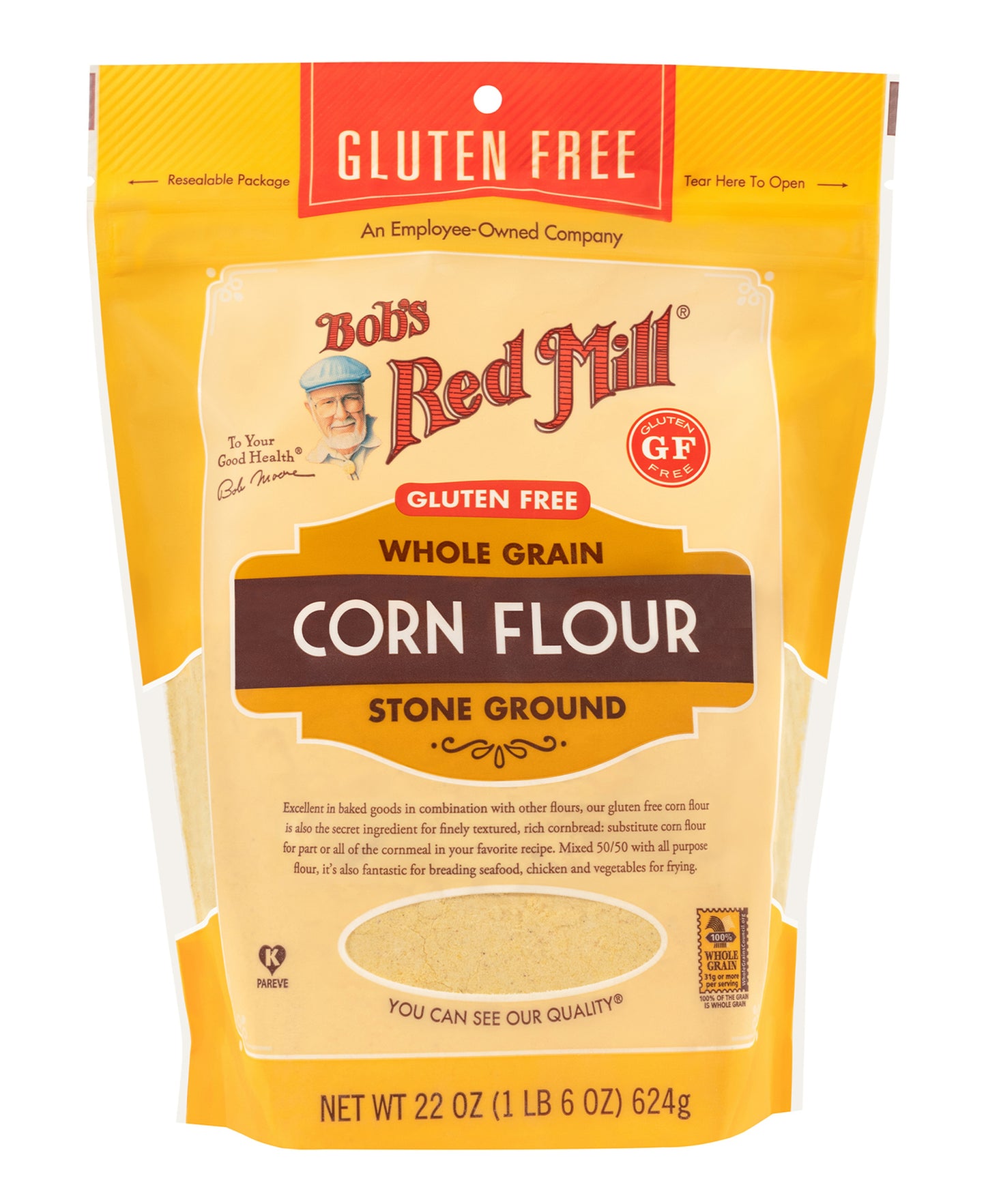 دقيق الذرة الخالي من الغلوتين من بوبس ريد ميل 624 جرام