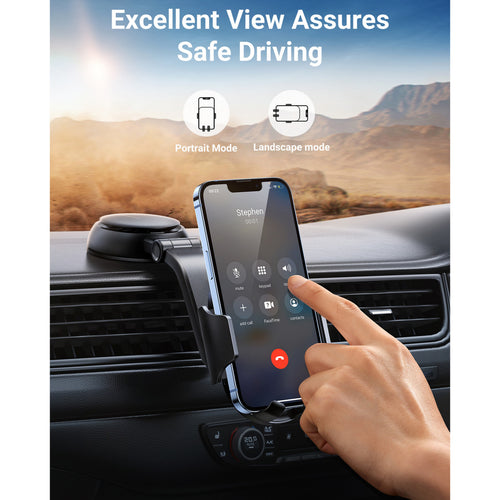 Ugreen Waterfall-Shaped Suction Cup Phone Mount, Black, 20473