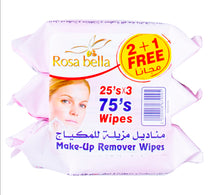 Rosa Bella Make-Up Removal Wipes Value Pack 3 x 25 pcs