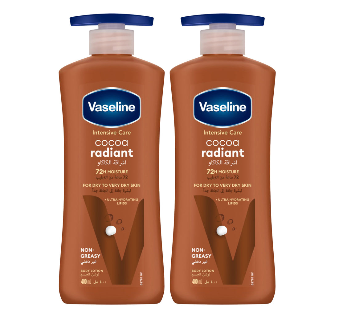 لوشن فازلين للعناية المركزة للجسم، عبوة متنوعة القيمة، 2 × 400 مل