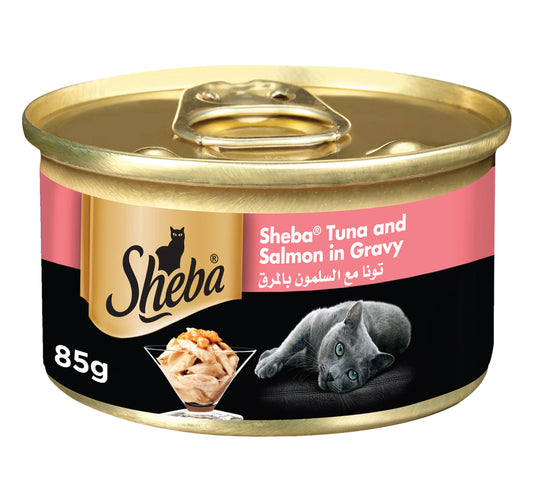 Sheba Tuna & Salmon in Gravy Cat Food 24 x 85 g