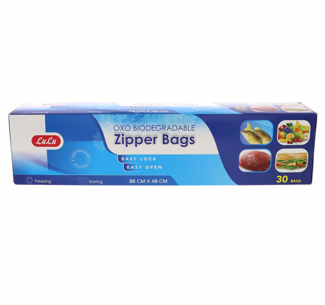 أكياس تجميد لولو بسحاب مقاس 40 × 30 سم 30 قطعة