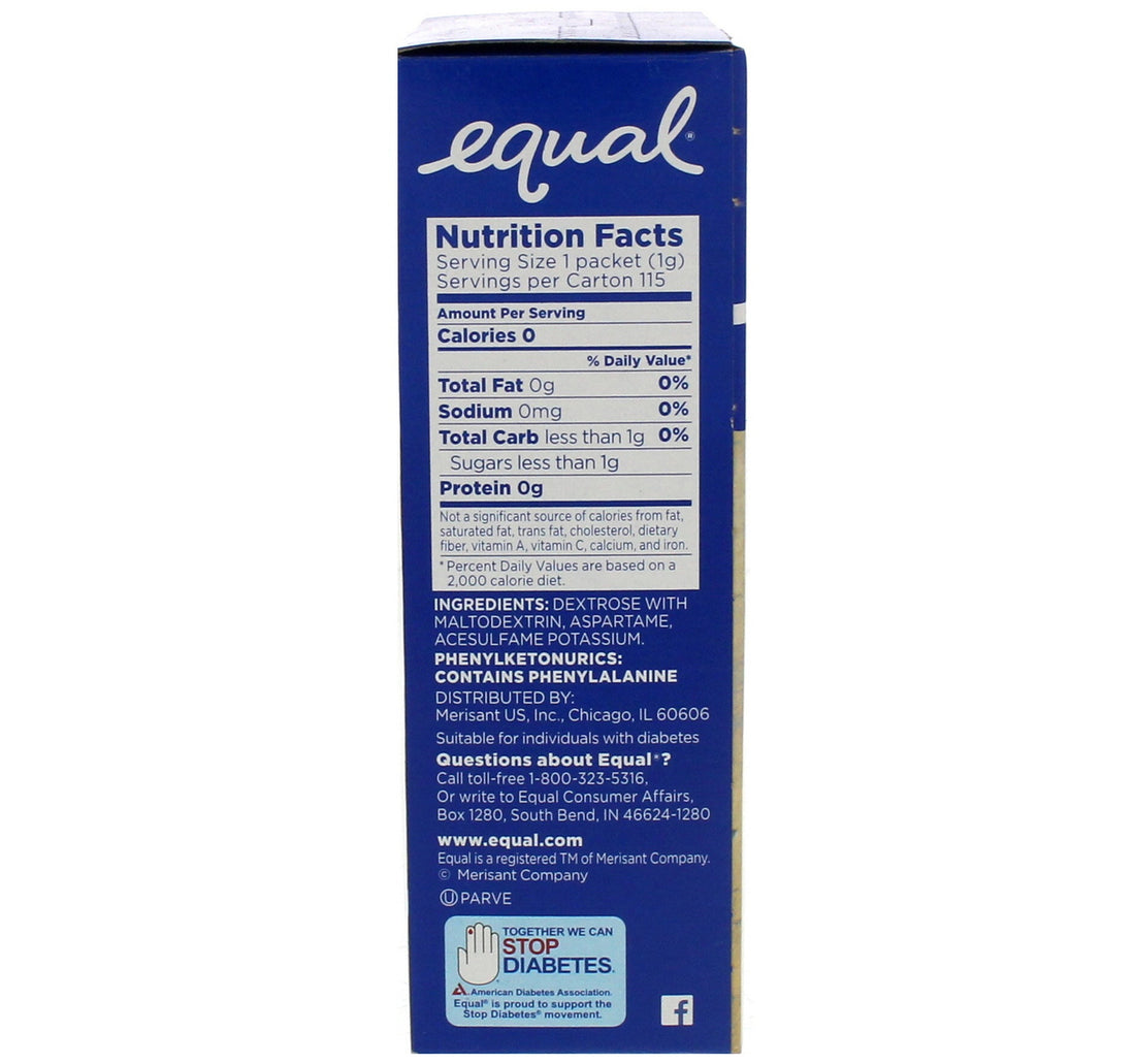 Equal Original Zero Calorie Sweetener 115 pcs