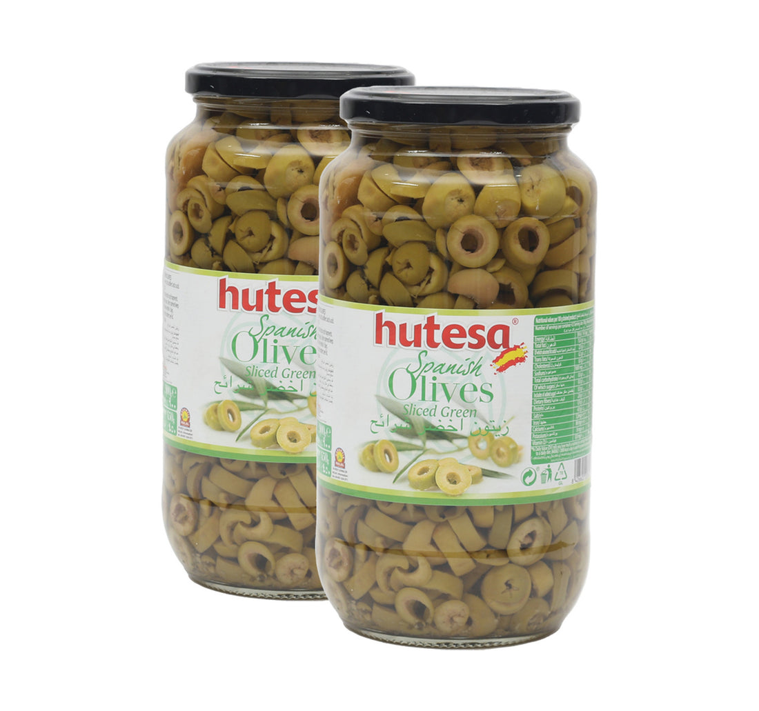 Hutesa Sliced Green Olives Value Pack 2 x 450 g