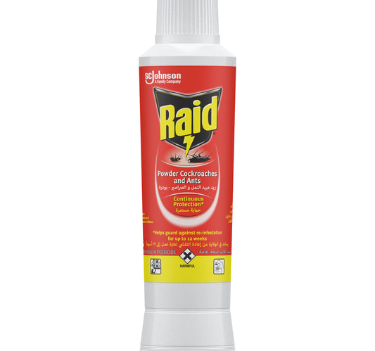 Raid Powder Cockroaches And Ants Continuous Protection 250 g