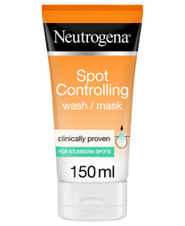 غسول الوجه نيوتروجينا فيزيبلي كلير 2 في 1، غسول وقناع 150 مل