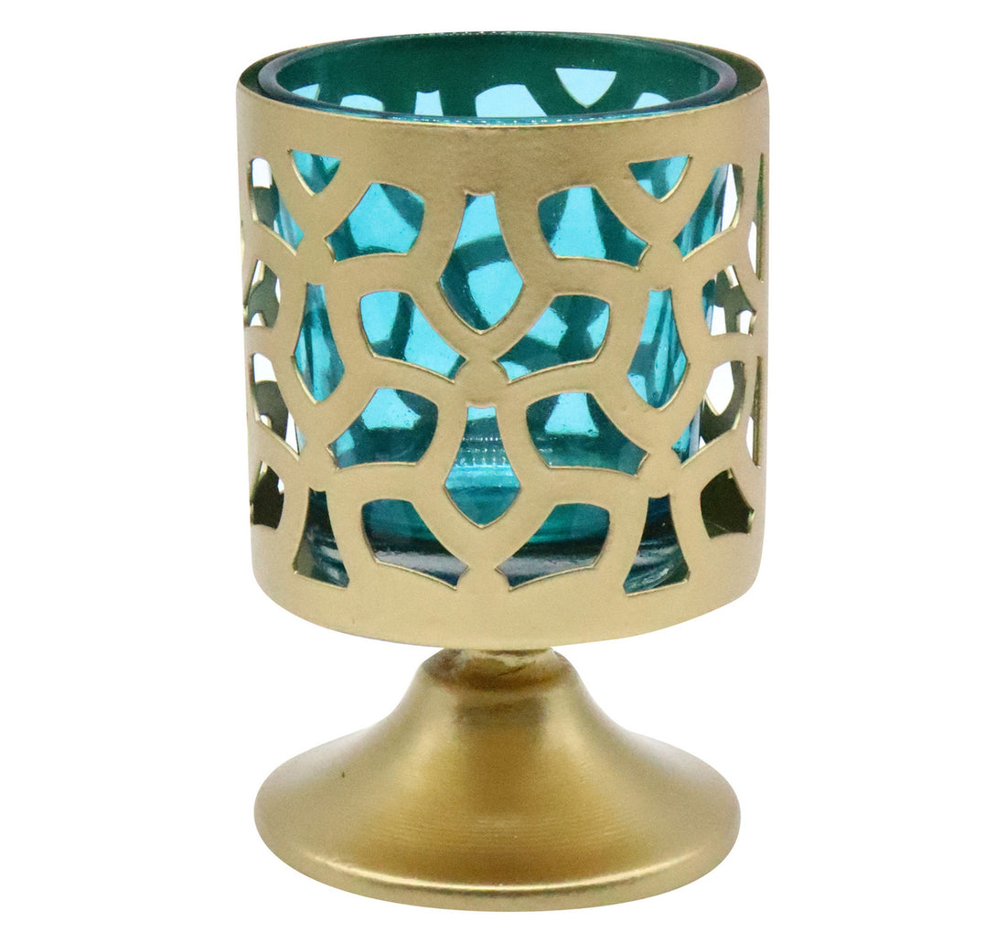 Maple Leaf Enzo Cutwork With Base Candle Holder