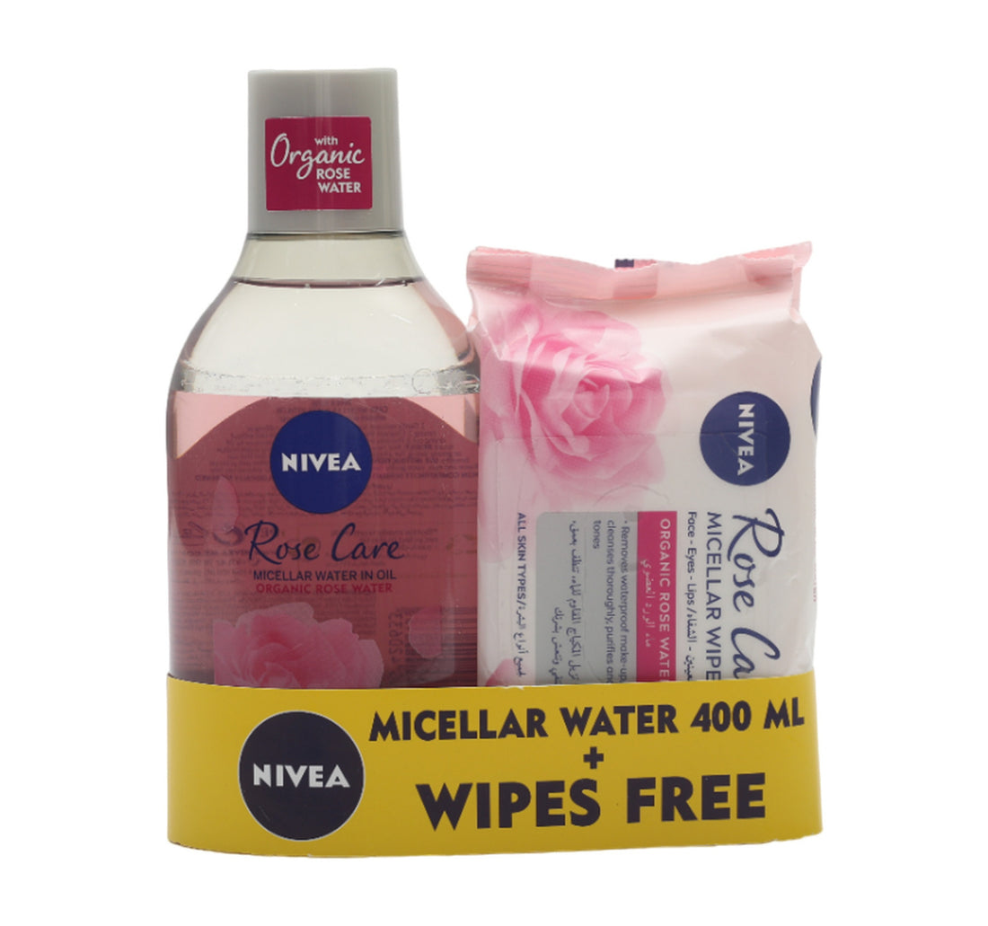 Nivea Micellar Skin Breathe Rose Water 400 ml + Wipes 25 pcs