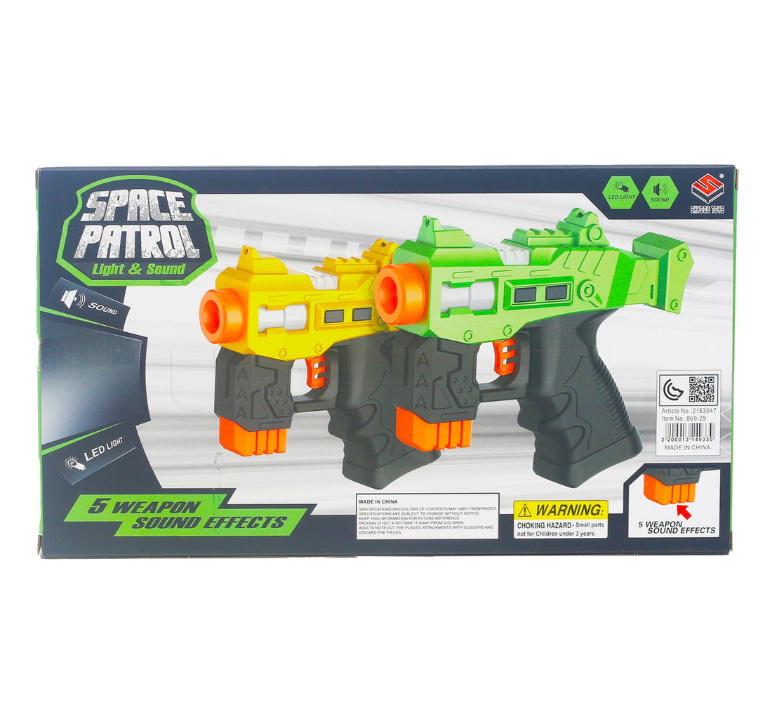 Skid Fusion Battery Operated Light and Sound Space Patrol Gun, 2 pcs