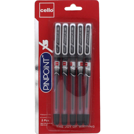 Cello Ball Pen Pinpoint XS Black 5's