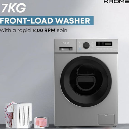 Krome Front Load Washing Machine KR-WFL70SSI 7KG