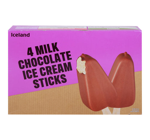 Iceland Milk Chocolate Ice Cream Sticks 4 x 90 ml