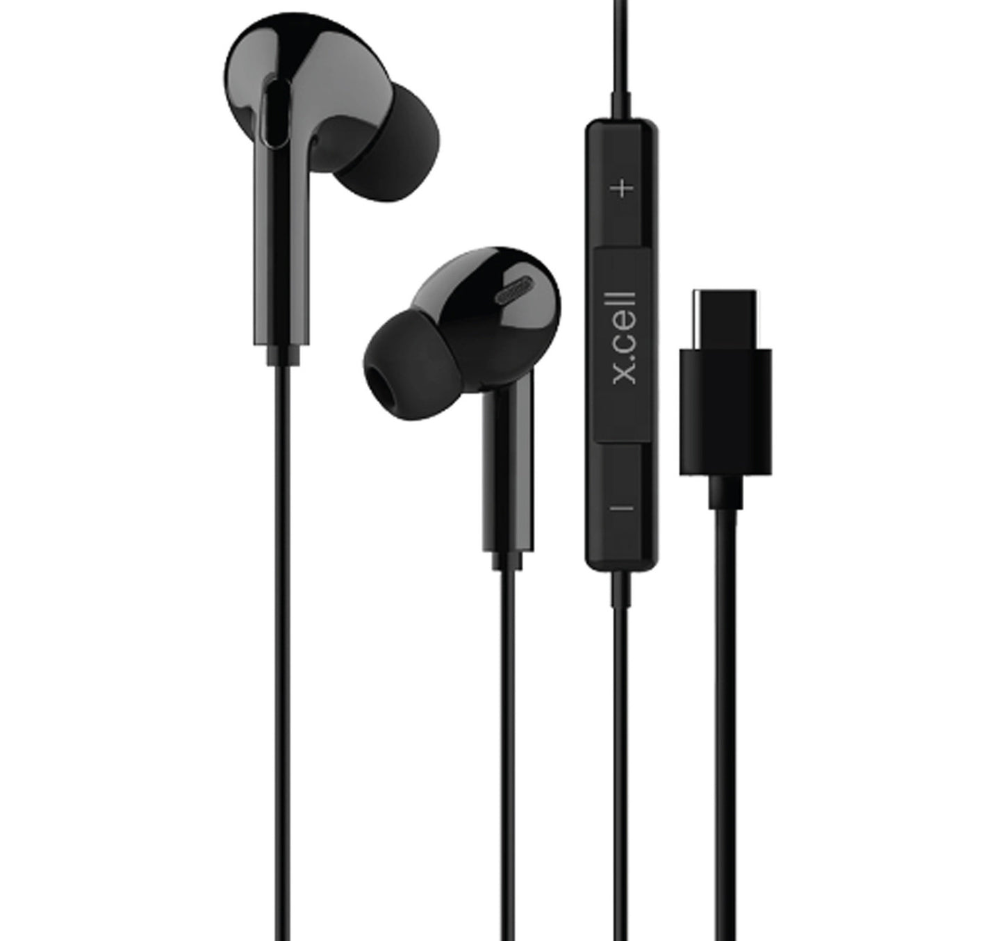 X.Cell Type-C Wired In Ear Stereo Headset HS103C,Black