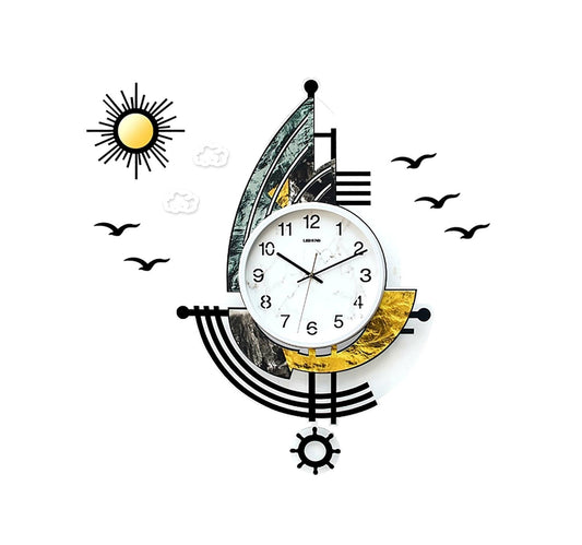 Maple Leaf Metal Wall Clock HNYK056