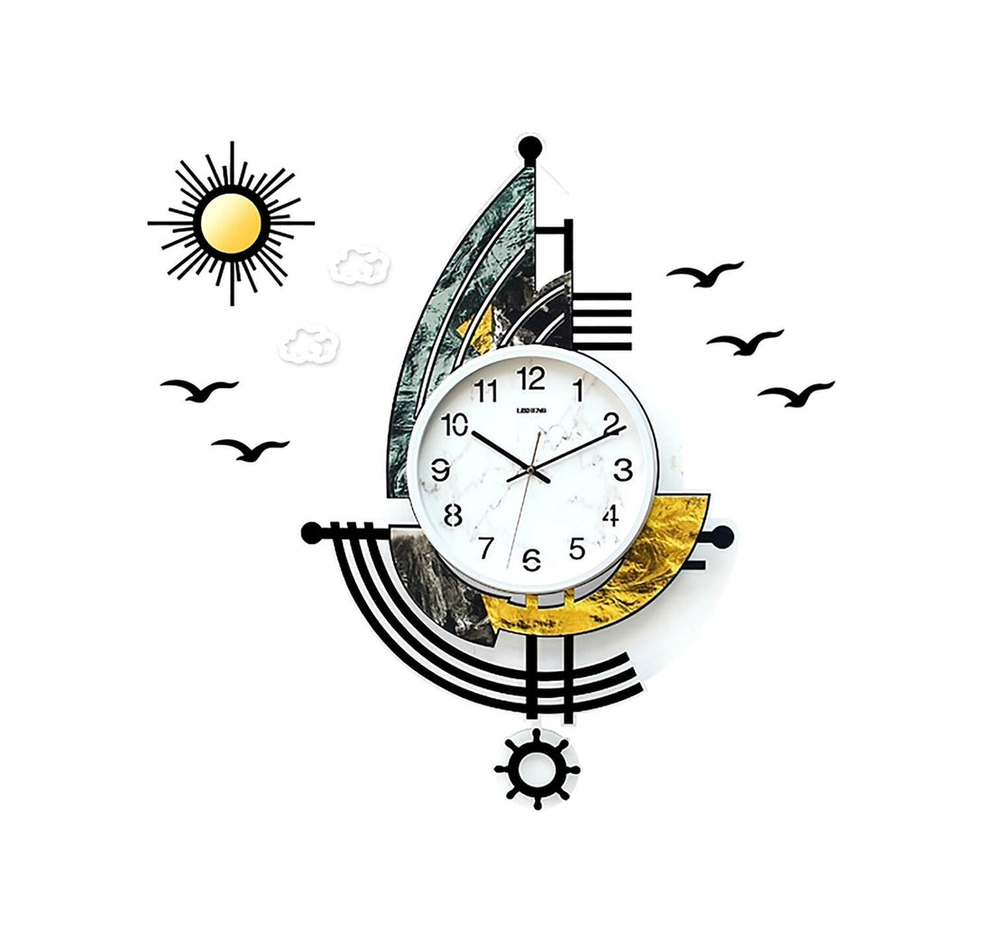 Maple Leaf Metal Wall Clock HNYK056