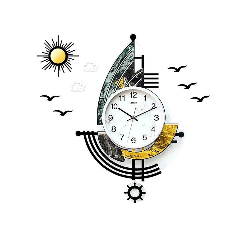 Maple Leaf Metal Wall Clock HNYK056