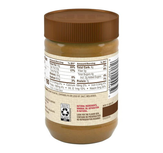 Jif Natural Creamy Peanut Butter Spread Low Sodium 454 g
