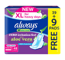 مجموعة Always Maxi Thick Aloe Cool XL الاقتصادية 48 قطعة