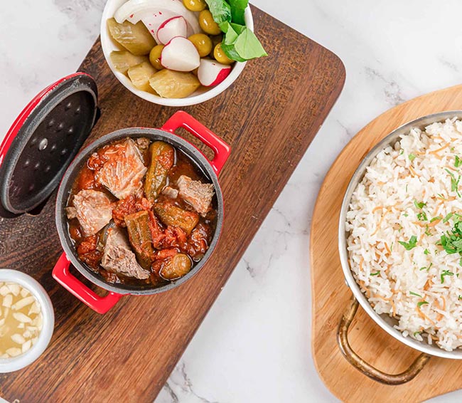 Okra With Lamb Lemon