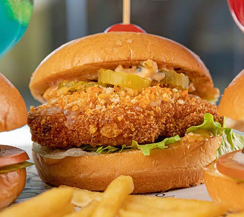 Crispy Chicken Burger Lemon