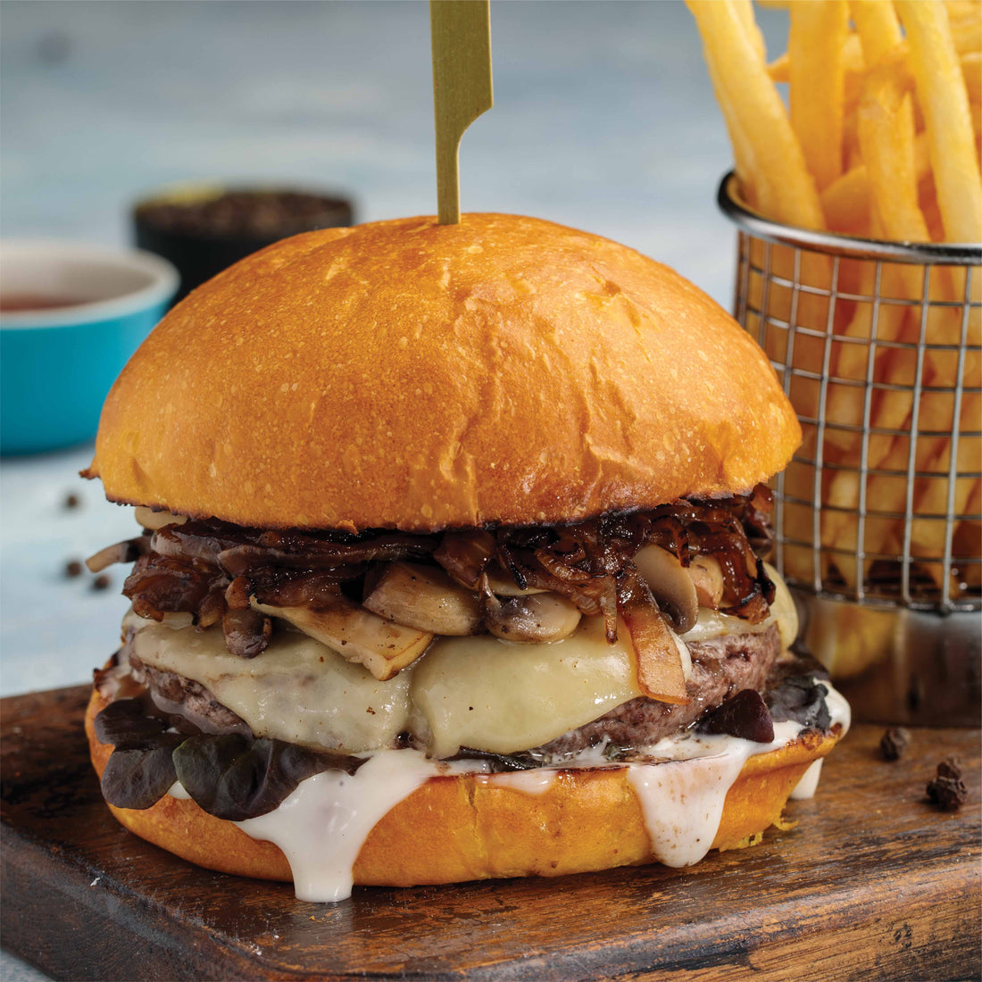 Juicy Beef Mushroom Burger