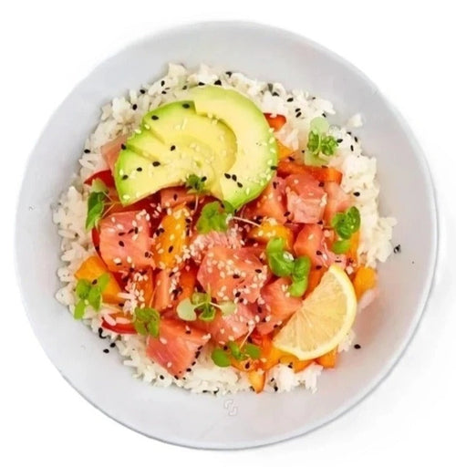 Salmon rice Bowl Salad bowls