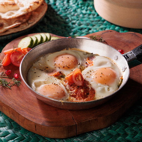 Sunnyside up Eggs with Vegetables Zaafaran