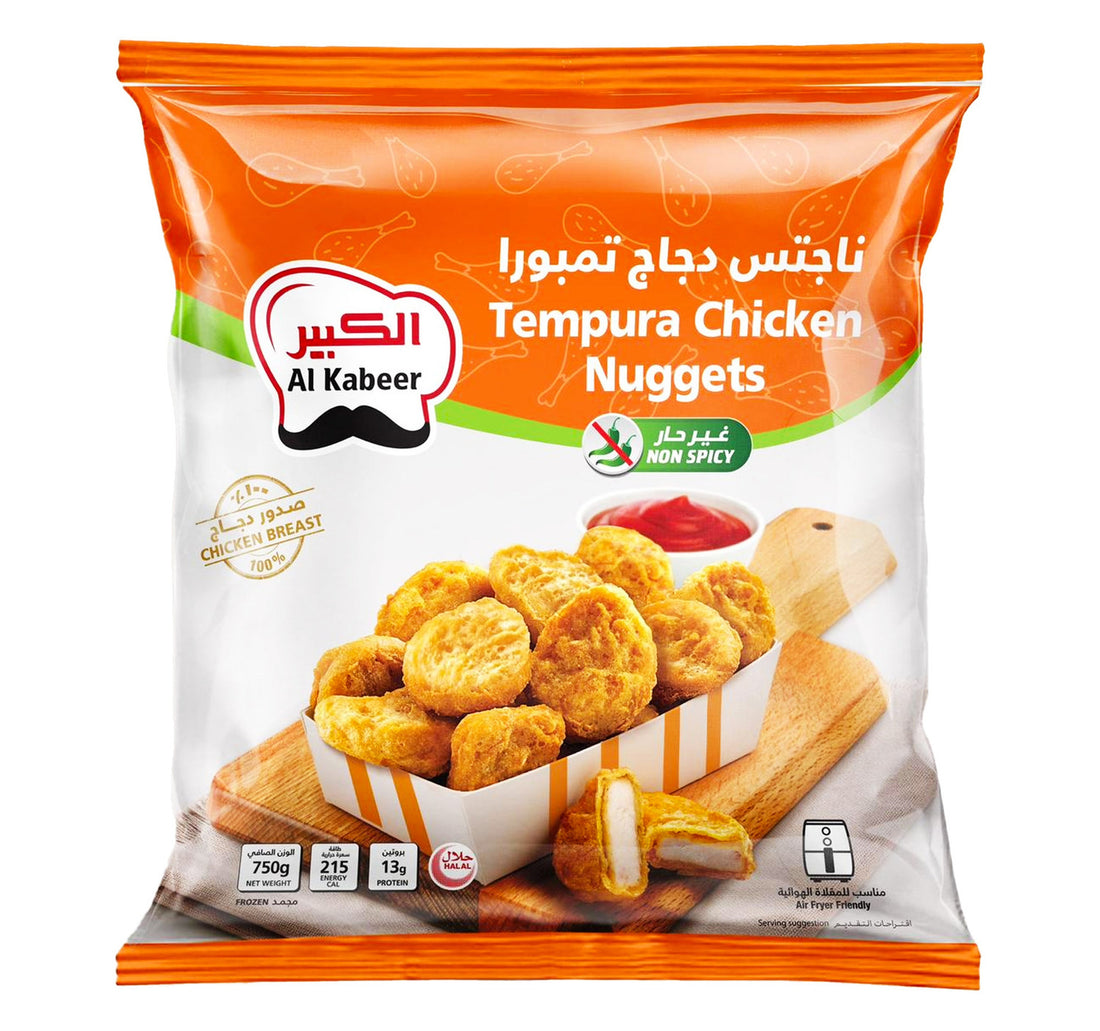 Al Kabeer Tempura Chicken Nuggets Non Spicy 750 g