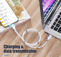 Trands Magnetic Absorption Type-C Data Cable, Portable Self Winding Clutter CA550