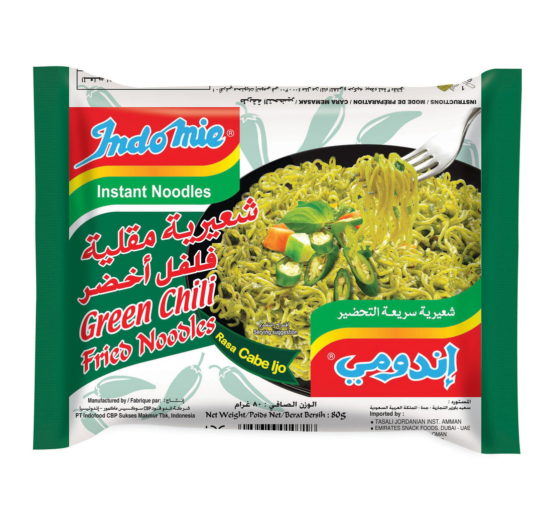 Indomie Instant Noodles Green Chilli Fried Noodles 5 x 80 g