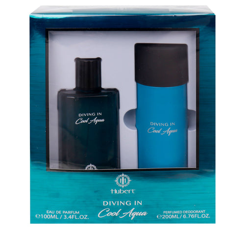 Hubert EDP Diving In Cool Aqua 100 ml + Perfumed Deodorant 200 ml