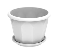 Cosmoplast Hexagonal Flowerpot with Tray 10" IFFP25052 Assorted Color
