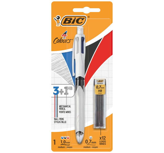 Bic 4 Colour Multi-Function + LeadBallpoint Pen Pencil 3118