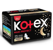 Kotex Maxi Protect Thick Overnight Protection Sanitary Pads with Wings 16 pcs