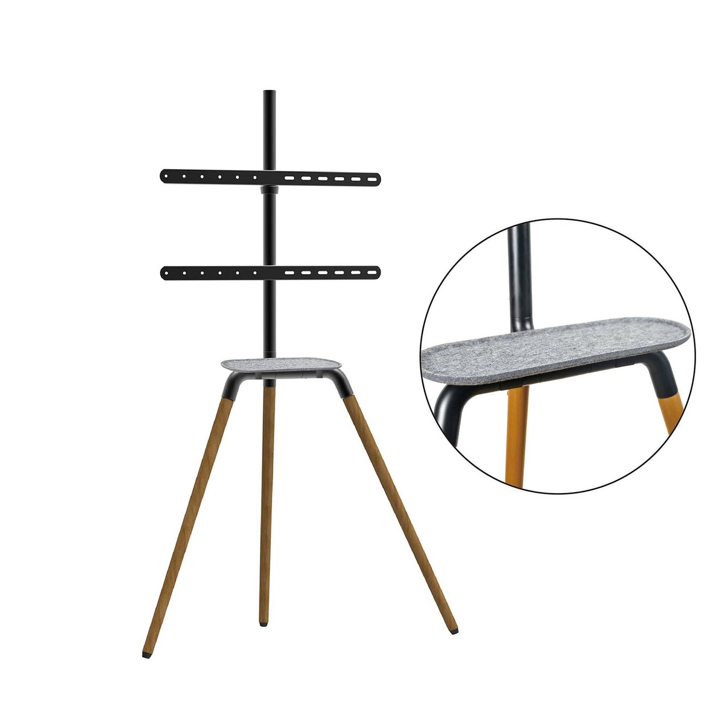 Maple Leaf Home CH Tripod Floor TV Stand with Tray, -, BR-FY101BA