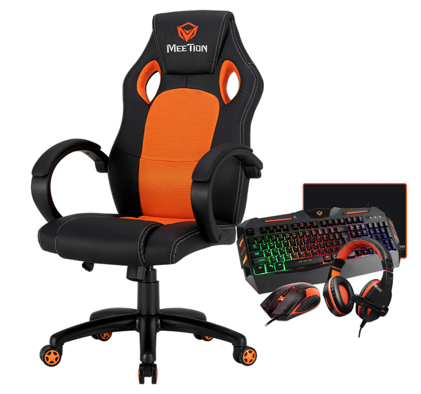 Meetion Gaming Chair CHR05 + Keyboard + Mouse + Headphone + Mouse Pad