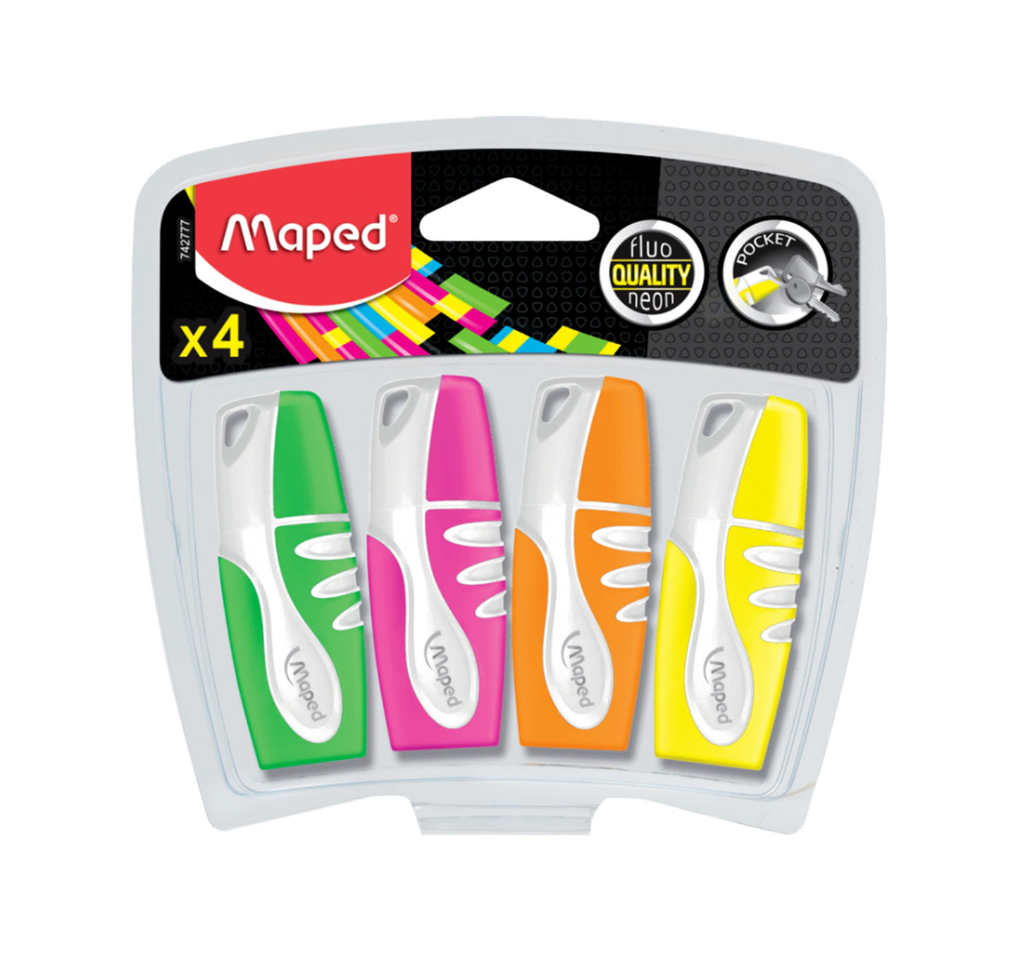 Maped Fluo Pocket Highlighter 4pcs MD-742777