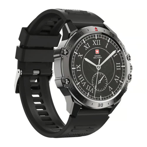 Swiss Military DOM 5 Smart Watch, 1.43 Inches Amoled Display, Black, SM-WCH-DOM5-GUNBLKFBLKSS