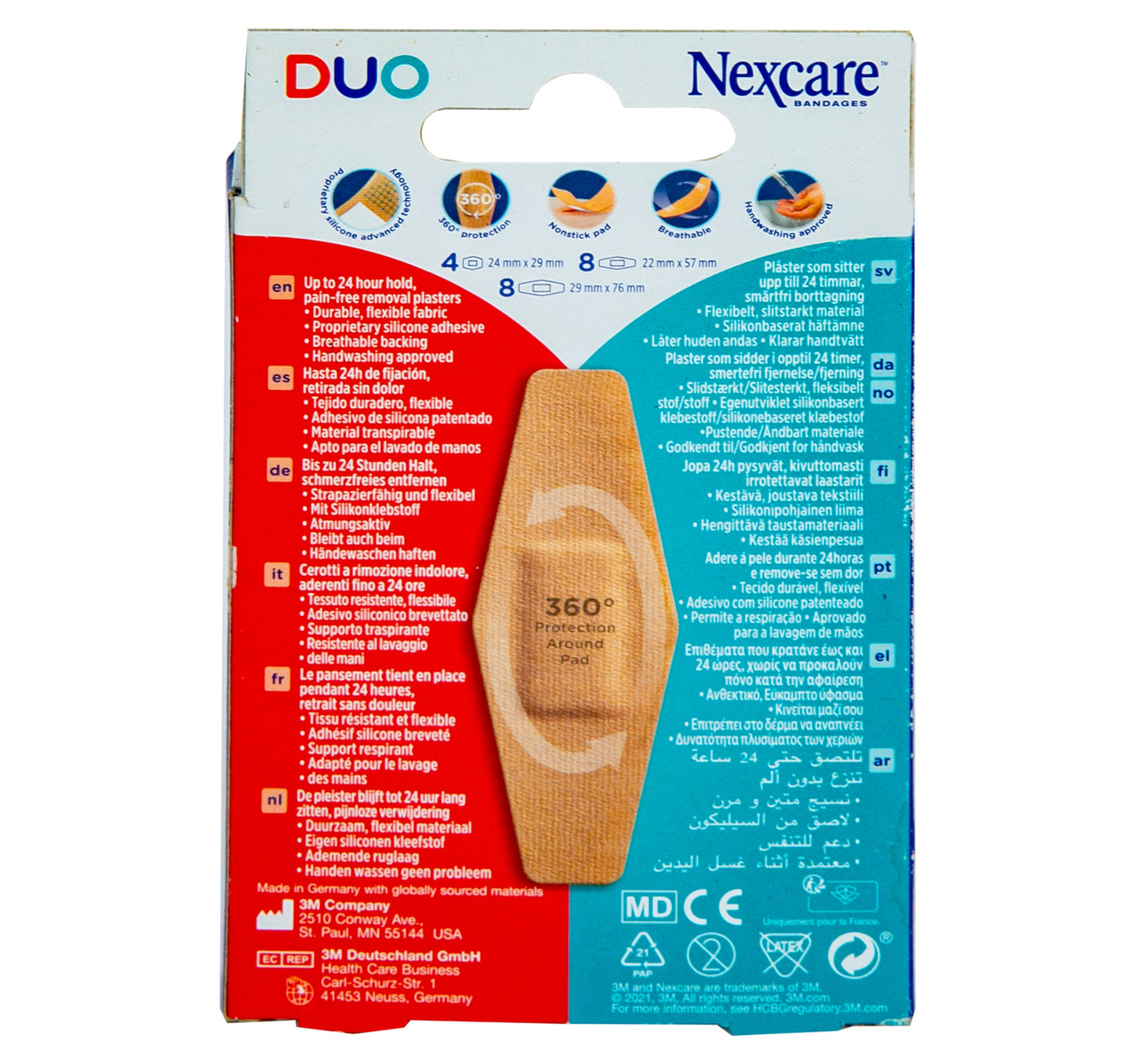 Nexcare 3M Duo Bandage Assorted 20 pcs