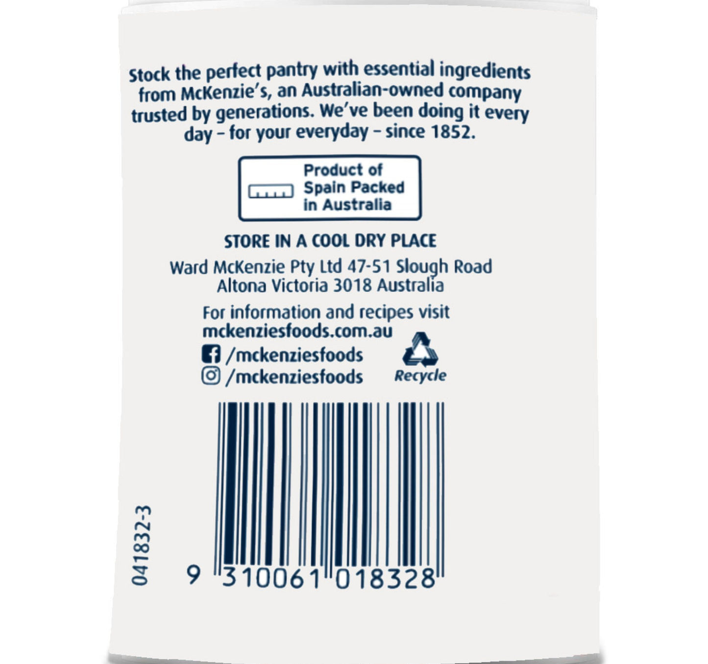 McKenzies Cream Of Tartar 125 g