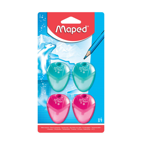 Maped Sharpener MD003204, 4 pcs Pack Assorted