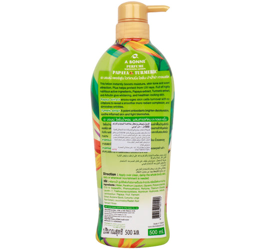 A Bonne Papaya Turmeric Perfume Whitening Lotion 500 ml